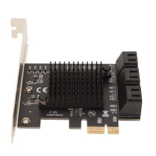 PCIe 3.0 to 6 Ports SATA Expansion Card 6Gbps PCI Express X4-X16
