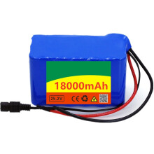 25.2V 18Ah Ebike Lithium Ion Battery Pack with BMS, Waterproof PVC, XT60 for 400W Motor