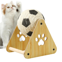Furry Paw Spinner Movable Catnip Ball On Sturdy Holder Rotating Claw Shaper With Texture All Cats