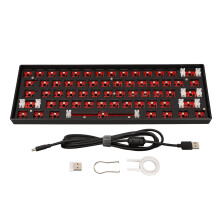 Sliseanna Grád Cearrbhachais Nascacht Gan Uaim, Cás ABS 61 Eochair, Soilsiú Cúltaca RGB, do Chórais Windows, HarmonyOS, Android, OS X (1)