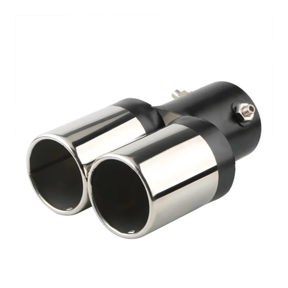 Universal Stainless Steel Car Exhaust Tip Chrome Polished Tailpipe Cover Straight Type Trim 9382693896605