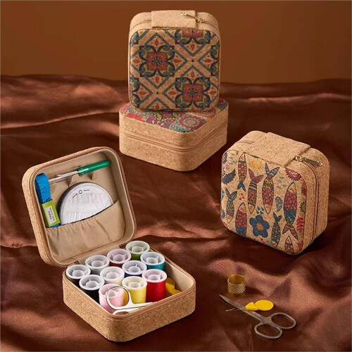 Large Capacity Sewing Kit with Accessories, Multifunctional Needle and Thread Organizer Sun Flower 1