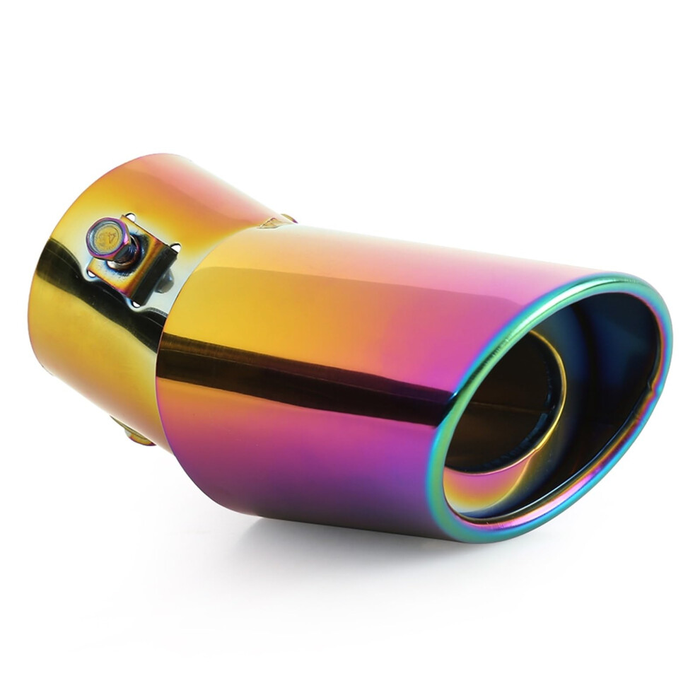 Car Exhaust Tip Burnt Color Stainless Steel Muffler Bent Tailpipe Silencer Rust Resistant 9382693896919