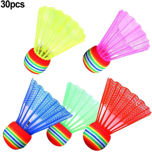 Sponge Badminton Shuttlecocks 30 Pack, Lightweight Pink Training Shuttlecocks For Beginners 2