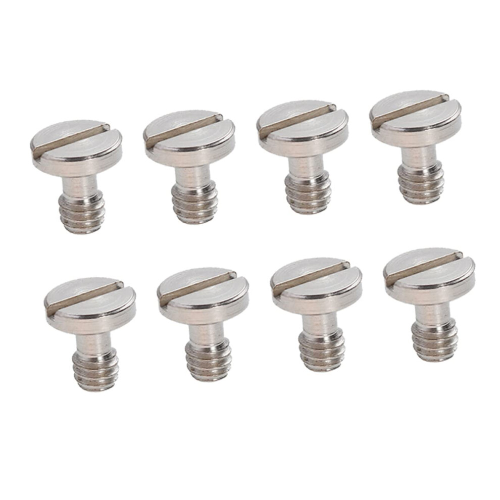 8Piece Tripod Screw Set Made Of Nickelplated Iron, 1/4 Inch Camera Accessory Quickrelease Plate Screw, Lightweight And Easy To Carry. 9347817038590