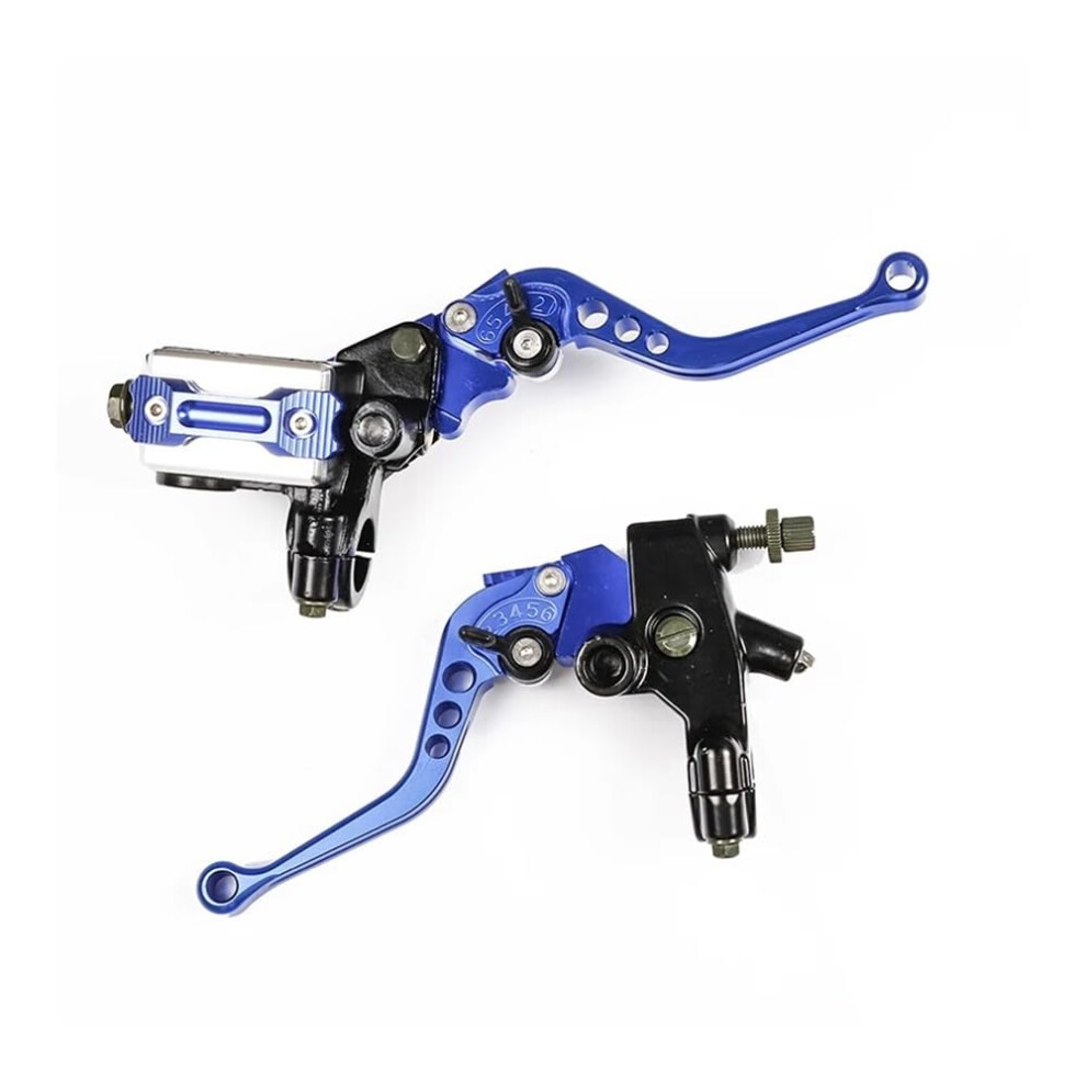Motorcycle Brake Clutch Lever Set With Hydraulic Master Cylinder, Durable Cnc Aluminium, Blue 9347817211603