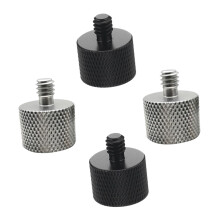 4 pieces female to male tripod adapter, compact and lightweight for microphones and camera accessories, suitable for tripods and mounts.