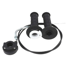 Acceleratore a manopola per moto da cross, manopola da 22 mm con morsetto in alluminio di alta qualità, cavo acceleratore regolabile per pit bike