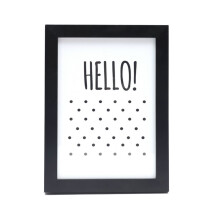 Black A4 Wood Picture Frame, Wooden Photo Frame for A4 8.2 x 11.6 inch / 21 x 29.7 cm, Photo Picture Frame with Clear Perspex Front, for Vertically