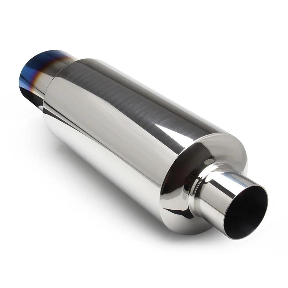 Universal Burnt Car Exhaust Tip 2.0 In 3.0 Out Rustresistant Stainless Steel Muffler Blue 9347817211856