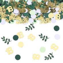 Confetti Celebration Collection, Gold Confetti Scatter with Confetti Table Decorations for Festive Atmosphere Creator and Sage Green Decorations
