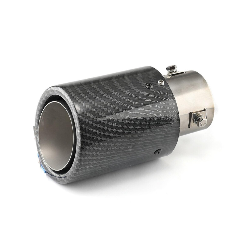 Universal 55Mm Chrome Car Exhaust Muffler Tip, Aluminum Alloy Tail Pipe, Noise Reduction Blue 9189345354489