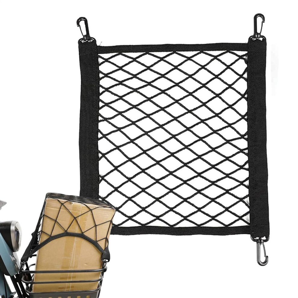 Motorcycle Cargo Net With Hooks, Elastic Luggage Mesh For Secure Helmet Or Basket Storage 9382693897442