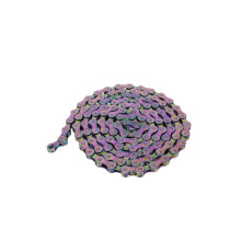 8 Speed Rainbow Bike Chain 116 Links with Quick Release Buckle for MTB Road BMX Durable Wear Resistant
