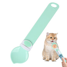 Cats Kitten Feeding Spoon Strip Spoon Leccable Dispenser For Wet And Liquid Food Green