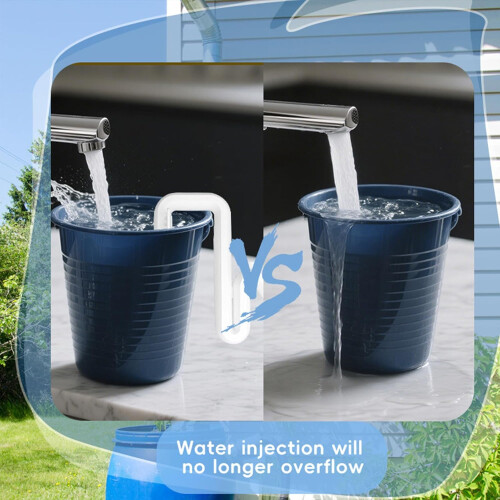Rain Barrel Overflow Hose with Diverter, Weatherproof QuickConnect Extender for Efficient Drainage 2