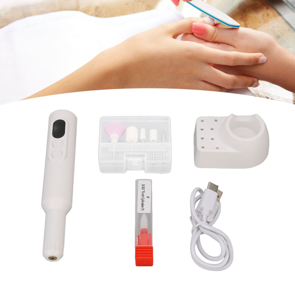Rechargeable LED Nail Drill 18000RPM Portable Electric Manicure Tool