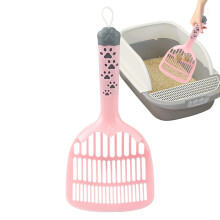 Box Scooper Ergonomic Large Poop Scoop Durable Reusable Shovel With Comfortable Handle Light Pink For Pet Owners