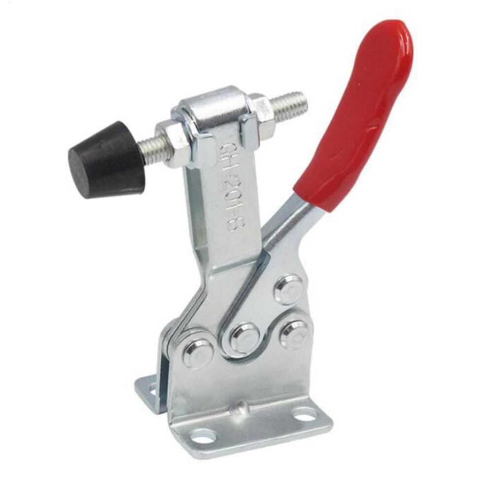 Toggle Clamp, Red Horizontal Clamp, Non Slip Hand Tool Toggle Clamp, 201B, 198Lb Holding Capacity For Machine Operation, Woodworking, Welding 9382693714824