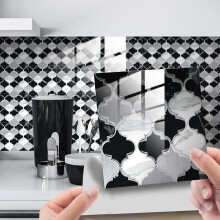 Ceramic Tile Wall Tiles, For Bathroom, SelfAdhesive Wall Tiles, Backsplash for Kitchen, SelfAdhesive Vinyl Home Decor (15x15cm) 15x15cm White