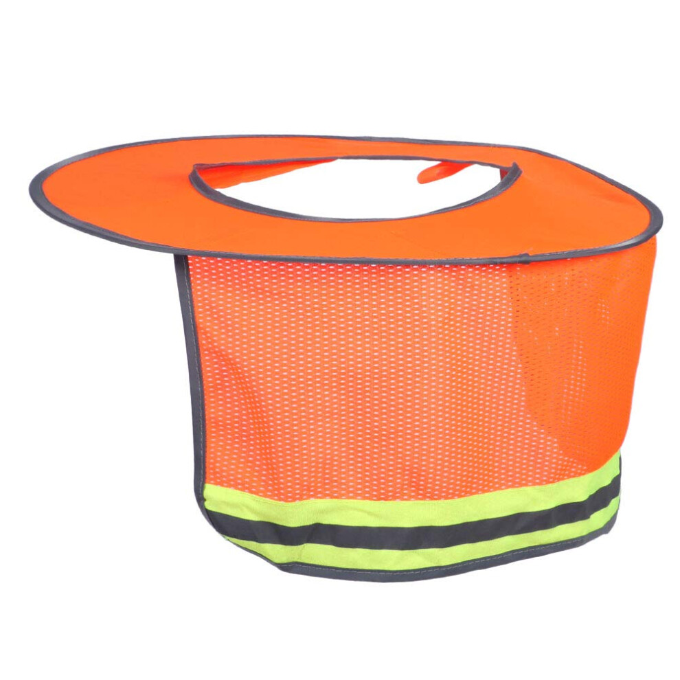 Breathable Helmet Shade With Reflective Strip, Blocks Sunlight, Neck Cover For Outdoor Safety. 9347817039993