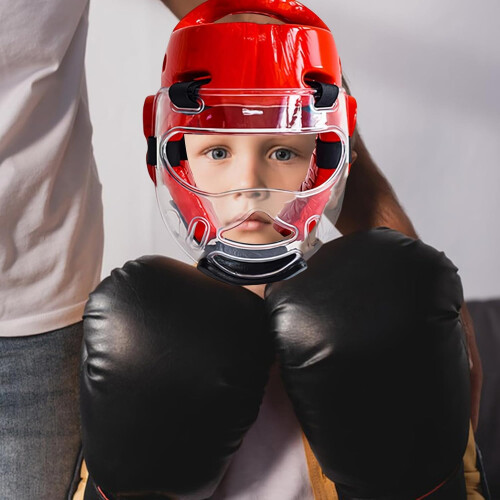 Boxing Head Masks, Muay Thai Helmet, Full Coverage Headwear with Impact Padding 1