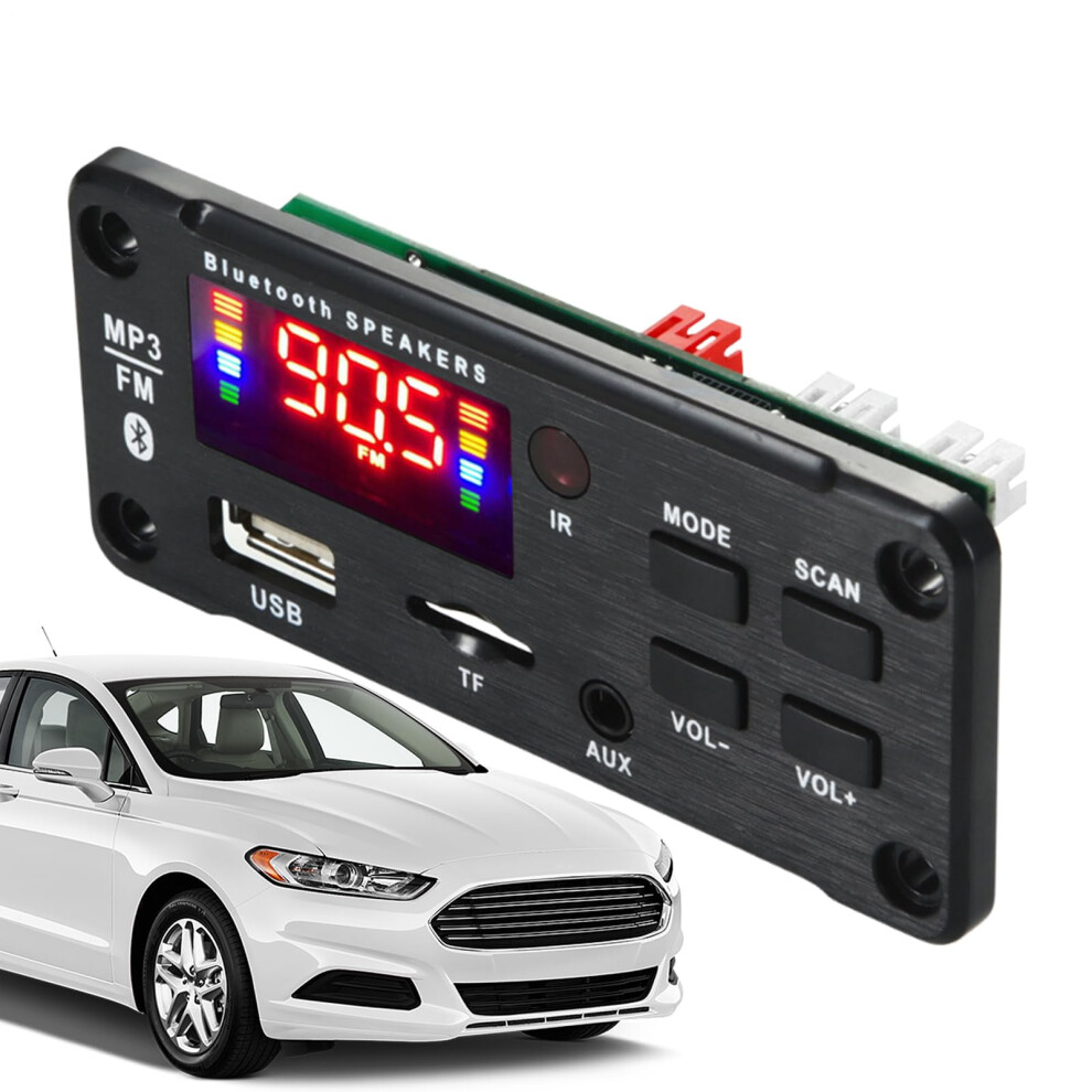 12V Car Audio Mp3 Decoder Board With Screen Bluetooth 5.0 Stereo Amplifier And Memory Restore 9189345354731