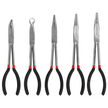 5Piece Long Nose Pliers Set, Long Nose Pliers Set, Long Nose Pliers, Car Long Pliers Set, 11 Inches/180 mm
