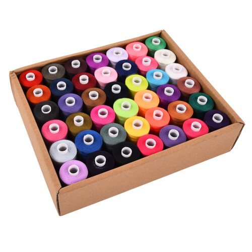 Sturdy and Durable Sewing Thread Spools for Sewing Machine High-Quality Material Not Breaking 42 Colors Long Service Life Polyester Thread Suitable fo