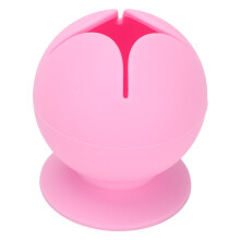 Vinyl Weeding Scrap Collector in Pink Silicone with Suction Base for Desk