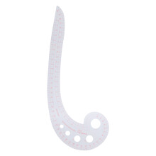 French Curve Ruler Sewing Tool, Clear Plastic Material High Accuracy Pattern Making Ruler for Clothing Design Flexible Drafting Tool for Fashion
