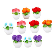 Miniature Bonsai Plants in Pots, Colorful Decor for DIY Mini Houses, Artificial Plants for Home Decoration, Assorted Colors