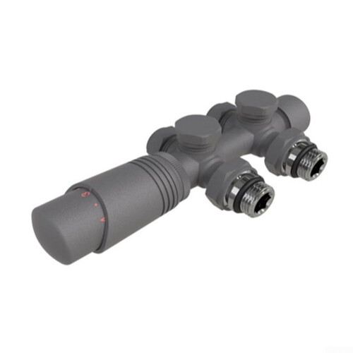 performance brass valve for thermostatic radiator applications (gray)