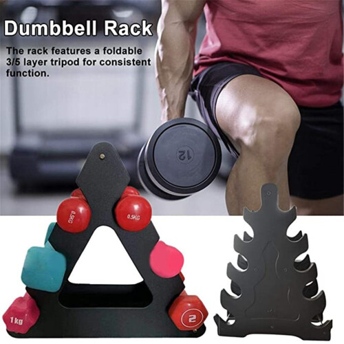 Premium PP Dumbbell Rack: 5 Tier Design for Compact Weight Storage 2