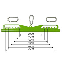 Stainless Steel Pulldown Bar for Cable Machine, 17.7"-7.9" Adjustable, 1.5kg