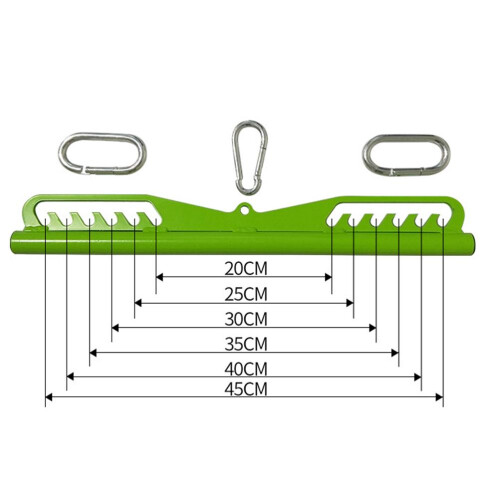 Stainless Steel Pulldown Bar for Cable Machine, 17.7"-7.9" Adjustable, 1.5kg