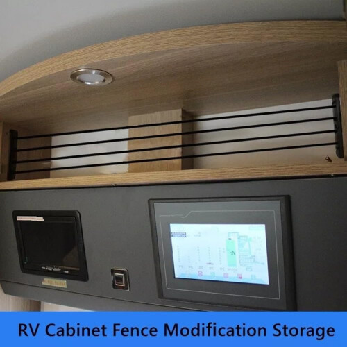 Cargo Net Organizer for RV Cabinets with Adjustable Elastic Rope, Secure Vehicle Interior Storage 2