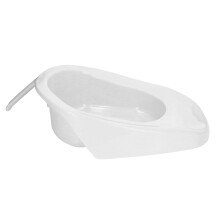 Seamless White Bedpan with Ergonomic Handle Ideal for Elderly & Patients