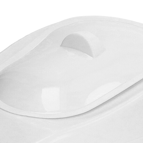 Seamless White Bedpan with Ergonomic Handle Ideal for Elderly & Patients 1