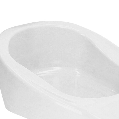 Seamless White Bedpan with Ergonomic Handle Ideal for Elderly & Patients 2