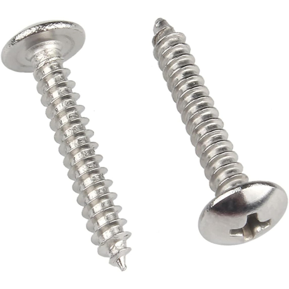 Screw Fastener For Wood Applications, Stainless Steel Self Tapping Screws With Pan Head And Phillips Drive, Corrosion Resistance High Strength 9169997483874