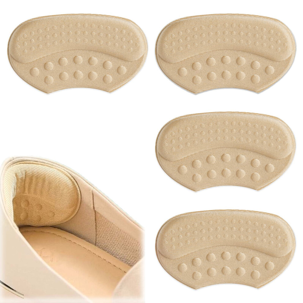 Pair Anti-Slip Heel Cushion Pads, Self-Adhesive Heel Grips Inserts, Thick Liners & Fillers for Boots Loose Shoes Too Big, Prevent Heel Slipping