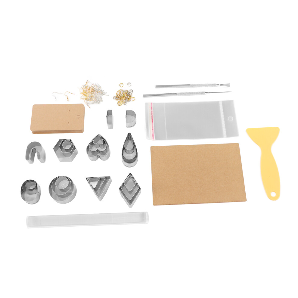 Polymer Clay Cutters Set For Jewelry Making, Stainless Steel & Acrylic 7681381929284