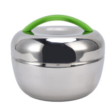 Marmita térmica em aço inoxidável com isolamento a vácuo, portátil e ideal para uma refeição mais agradável.