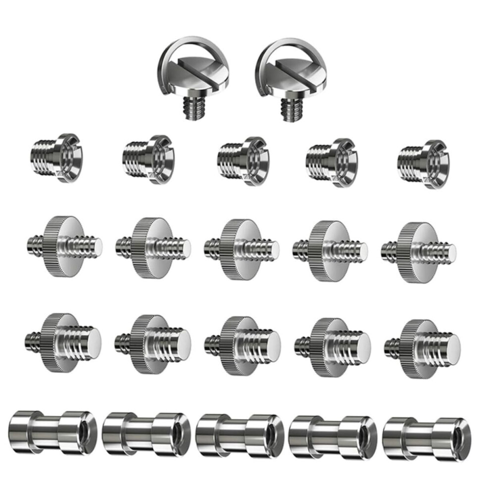 Tripod Screw Adapter Thread Tripod Accessories Mounting Screw Iron Plated Silver 9347817041866