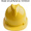 ABS safety helmet with low profile, designed for technical construction, comfortable and secure fit, yellow 4