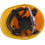 ABS safety helmet with low profile, designed for technical construction, comfortable and secure fit, yellow 5