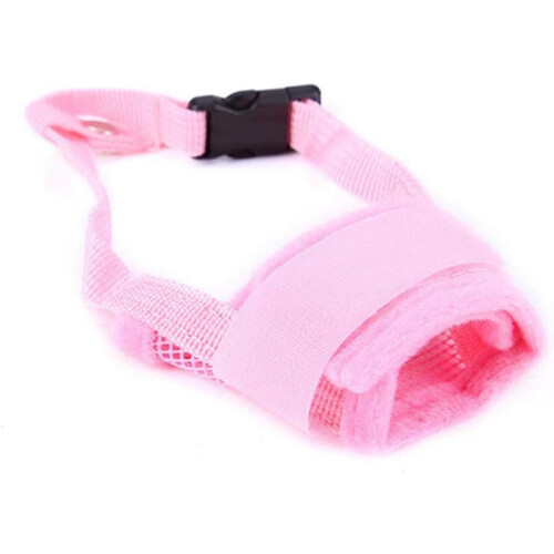 Muzzle For Dogs Pink Small Medium Large Dog Muzzle Prevent Eating 1