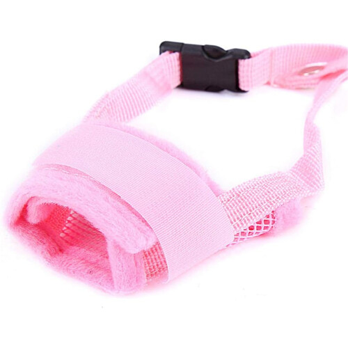 Muzzle For Dogs Pink Small Medium Large Dog Muzzle Prevent Eating 2