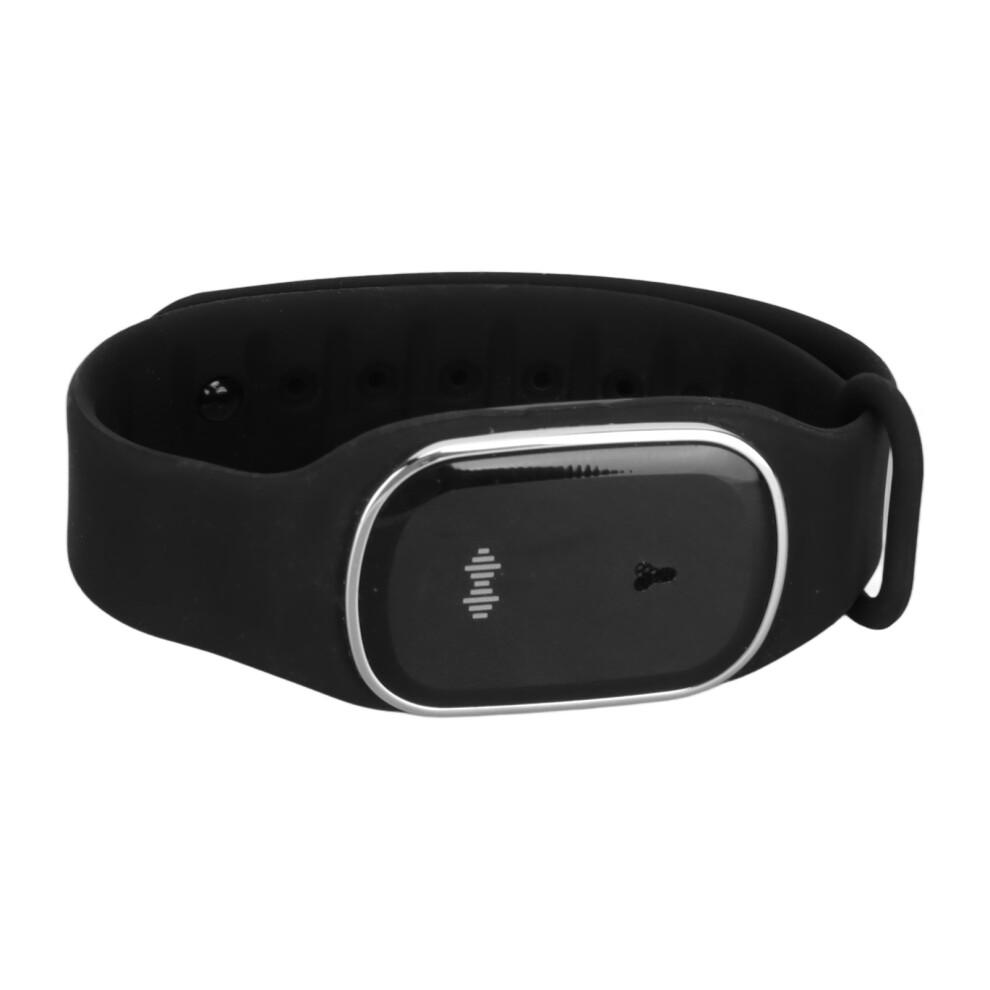 Usb Rechargeable Ultrasonic Mosquito Repellent Wristband For Adults & Kids Black 7891381977738